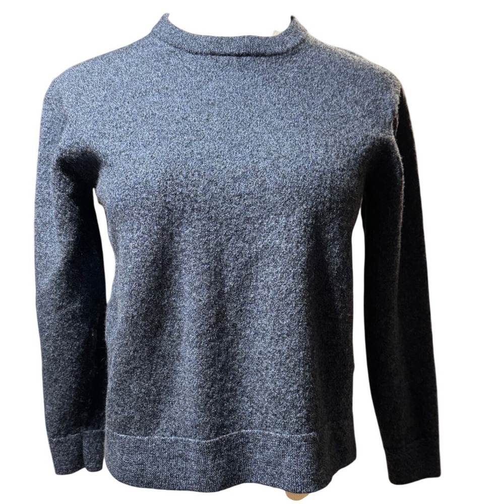 Hart Schaffner Marx Sweater Womens XL Blue Extra Fine Merino Wool Crewneck